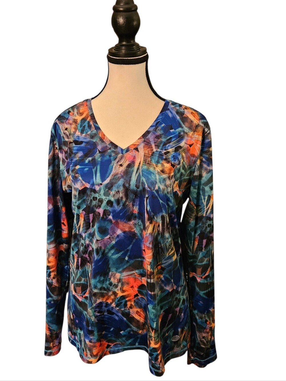 Reel Legends Reel-Tec Womens V-Neck Performance Shirt Large
